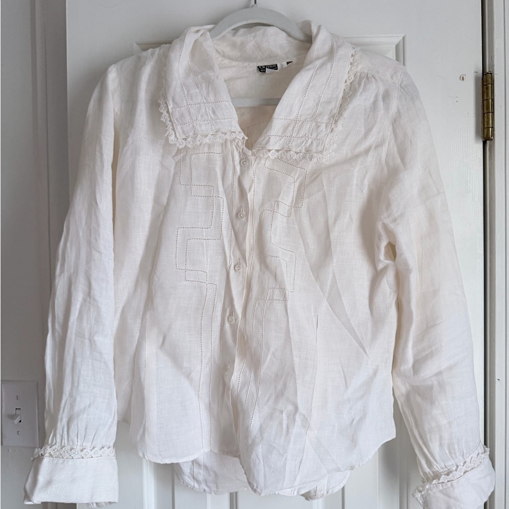 Outback Red Ivory Linen Top